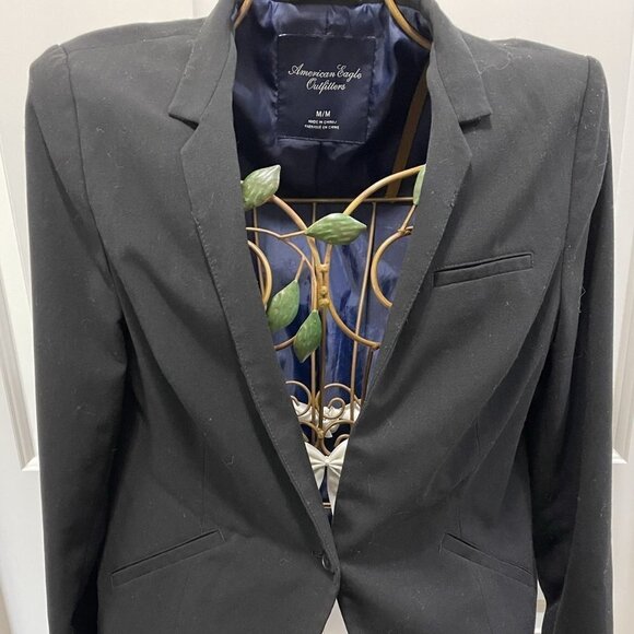 American Eagle Outfitters Jackets & Blazers - AMERICA Eagle Outfitters Women's Black Lined Blazer Size M Great Condition